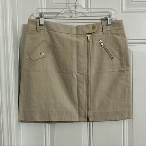 J. Crew Tan Cream Mini Pencil Skirt Size 6